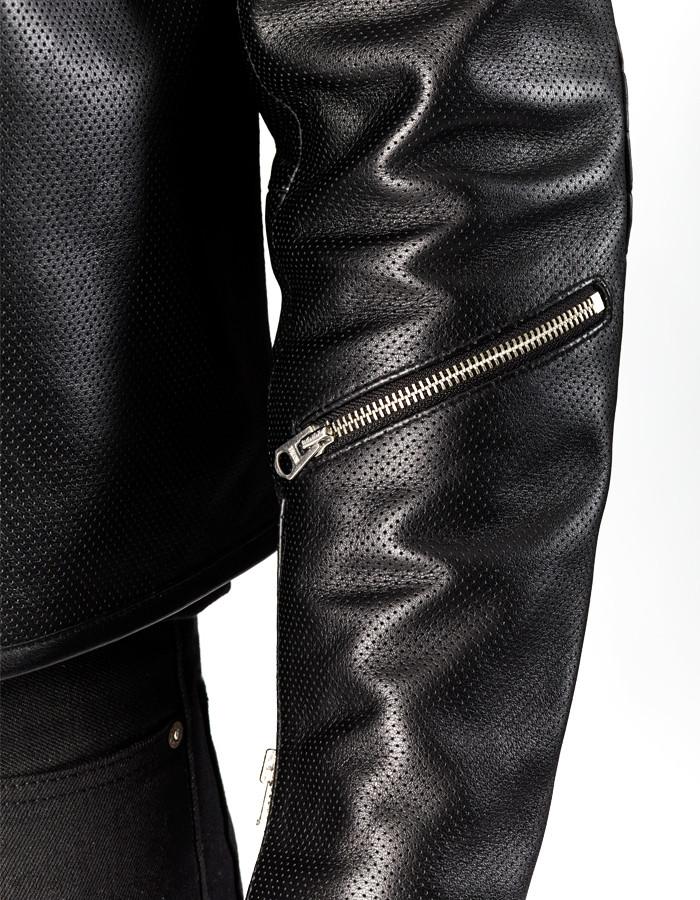 1/4 MILE - Full Perforated Leather Jacket