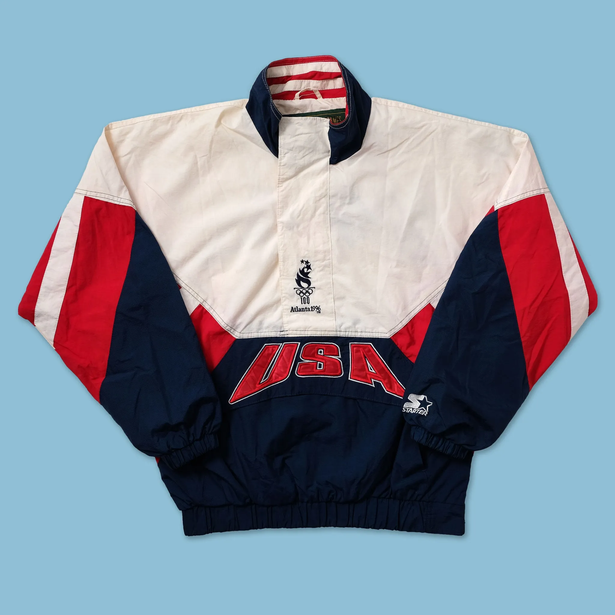 1996 Starter Atlanta Olympics Windbreaker Medium