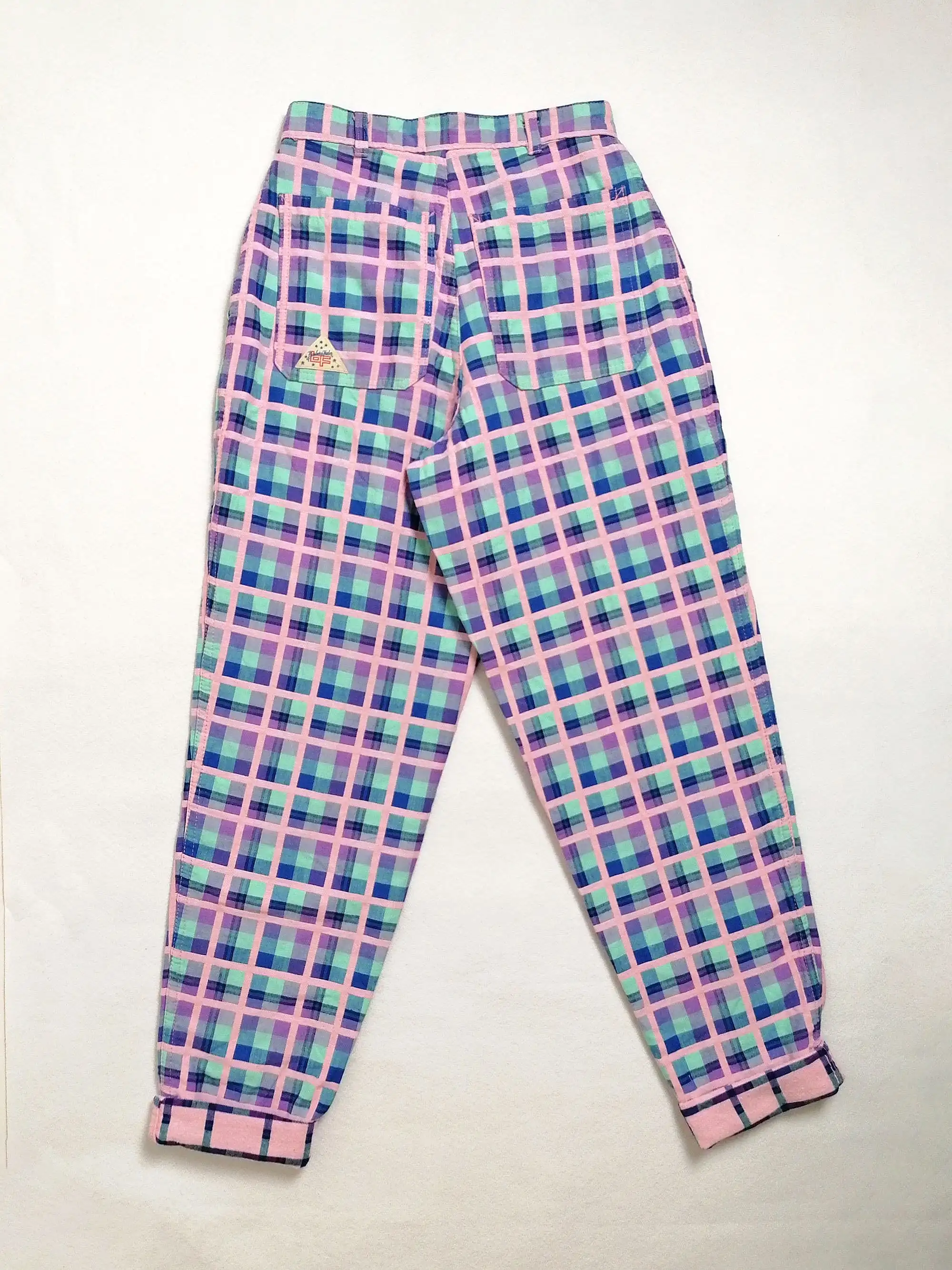 80's BARBARA FARBER High Waist Baggy Pants - size XS-S ( 23.5 waist)