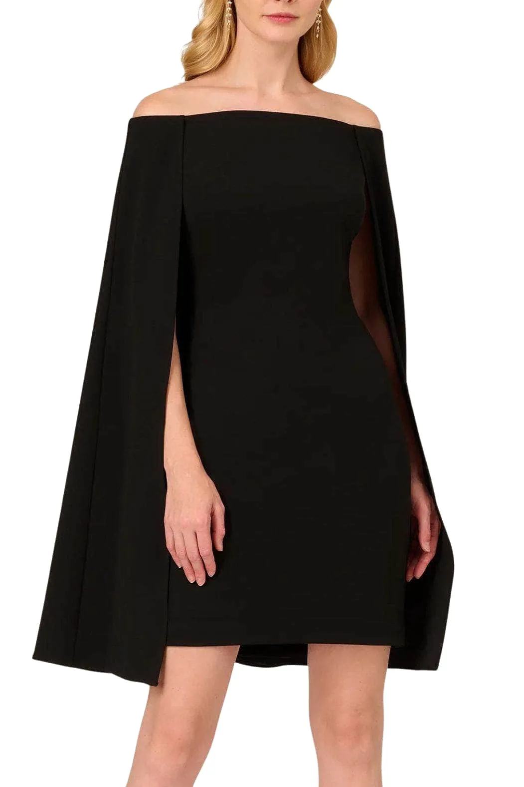 Adrianna Papell AP1D104995 - Off Shoulder Cape Dress