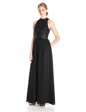 Adrianna Papell - Halter Neckline Chiffon Long Dress AP1E200026