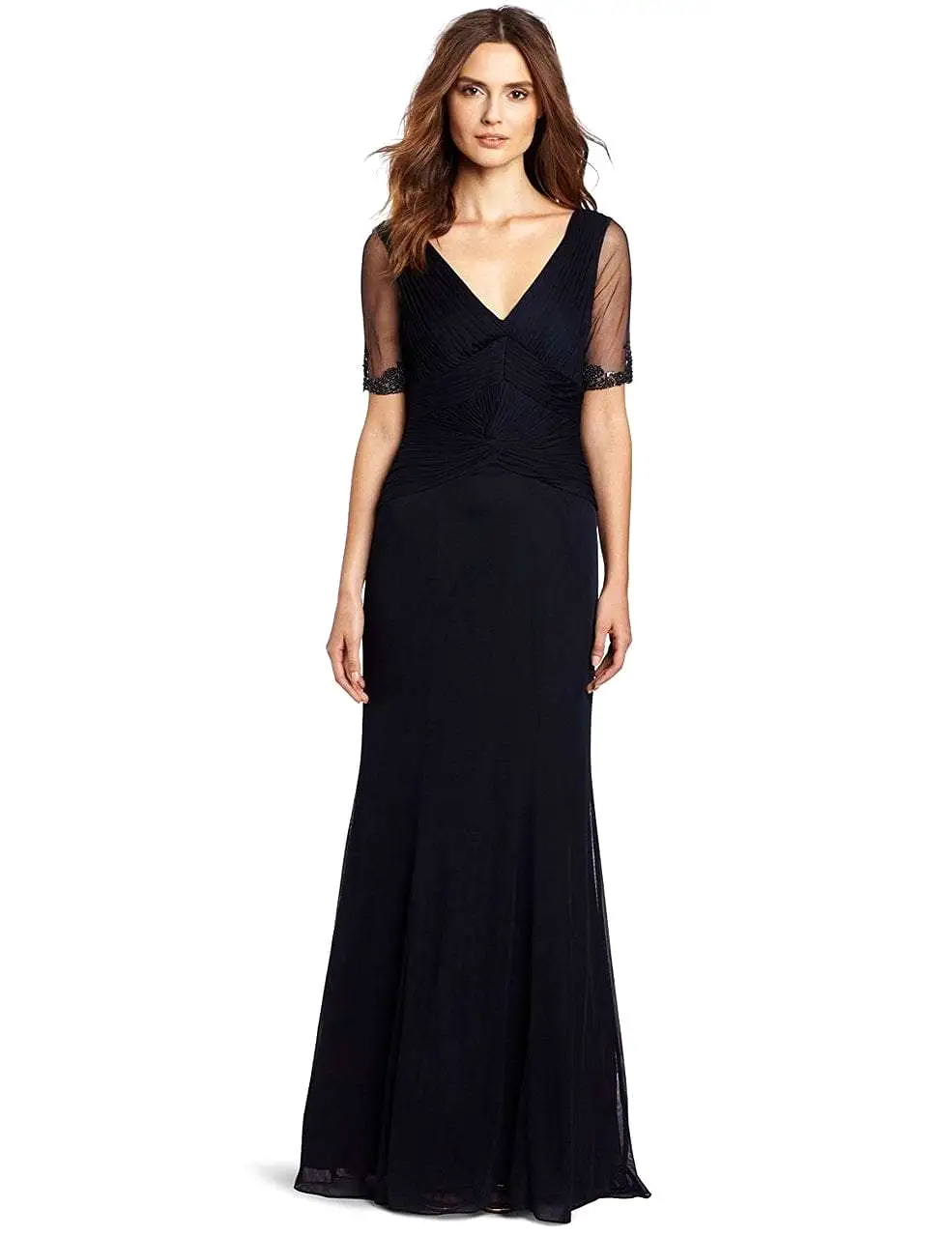 Adrianna Papell - Ruched V-Neck Dress 81870060