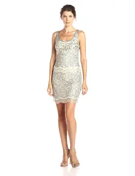 Adrianna Papell - Scalloped Sequins Dress 41912200