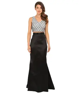 Adrianna Papell - Two-Piece V-Neck Dress 91921660