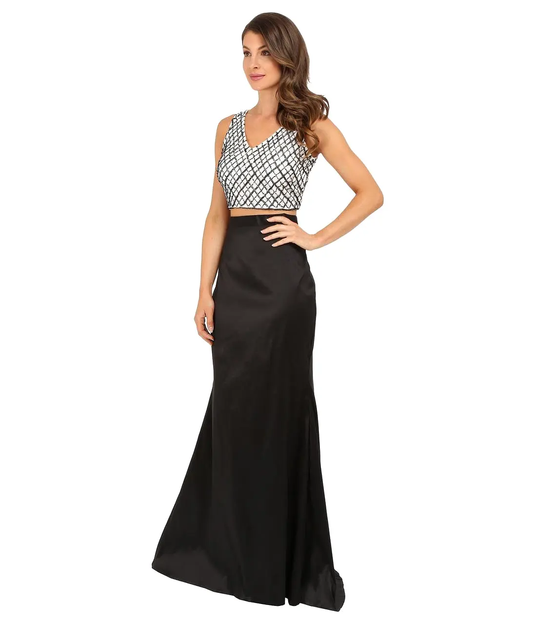 Adrianna Papell - Two-Piece V-Neck Dress 91921660