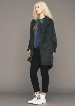 ALPACA SHAGGY COAT - dark grey