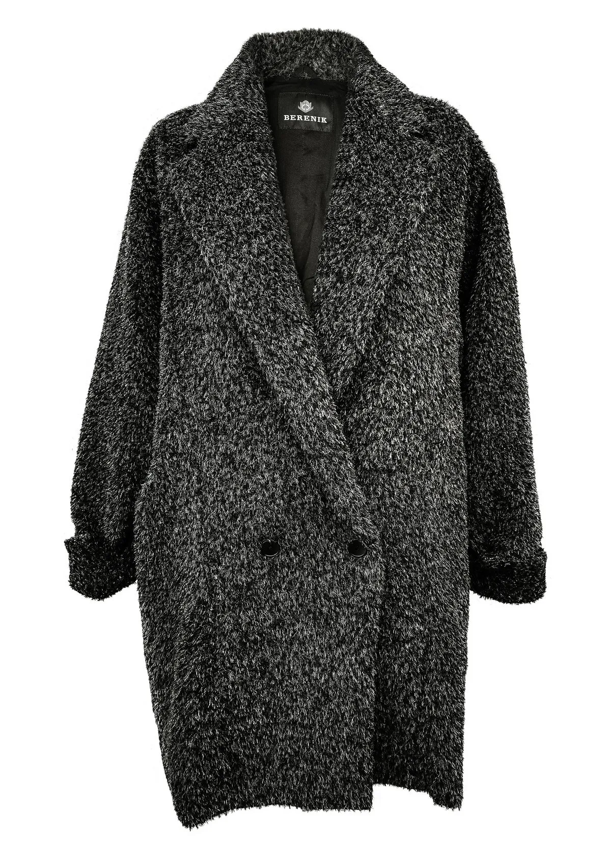 ALPACA SHAGGY COAT - dark grey