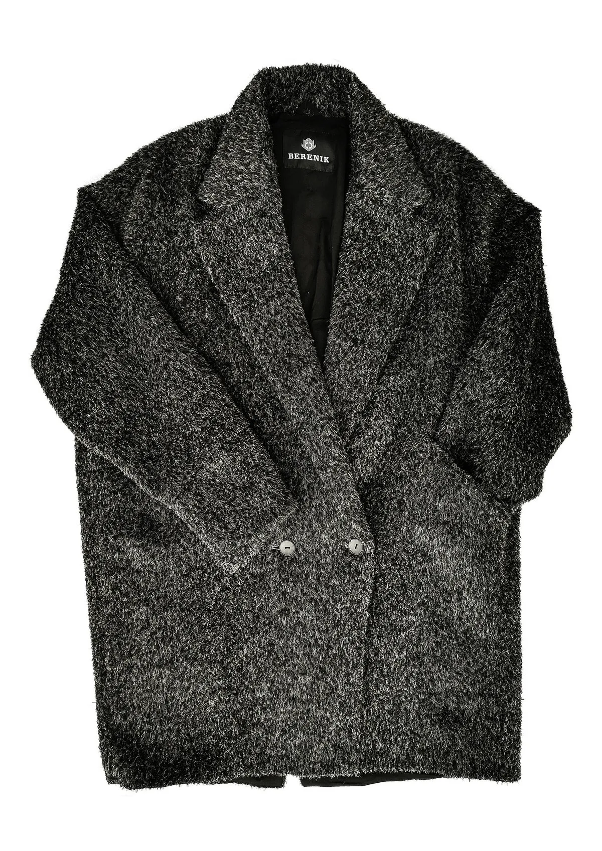 ALPACA SHAGGY COAT - dark grey