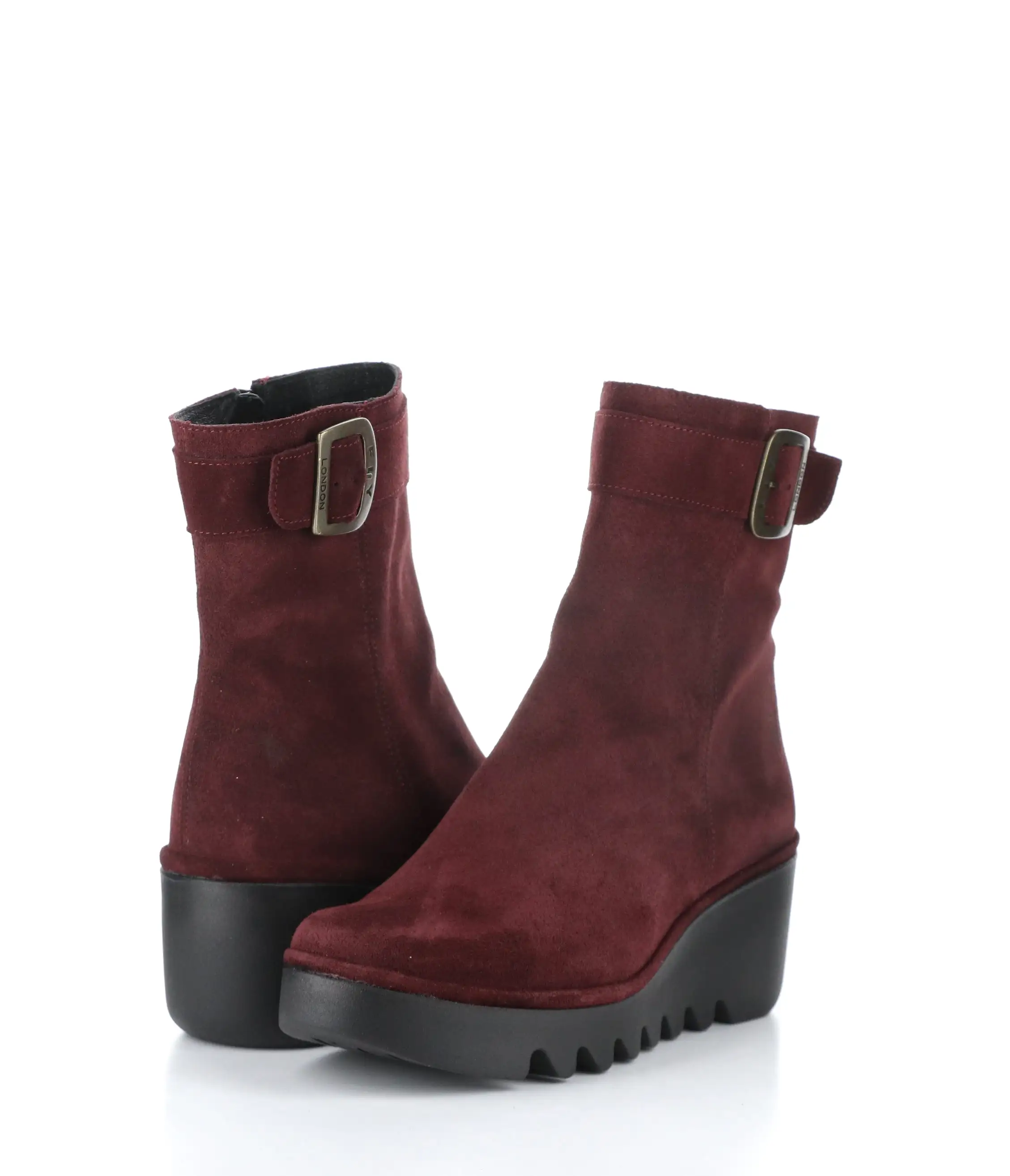 BEPP396FLY 001 WINE Round Toe Boots