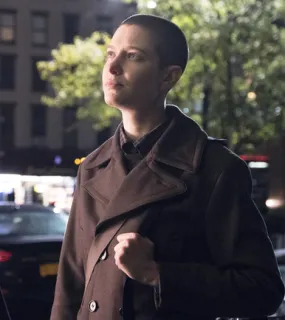 Billions Asia Kate Dillon Brown Wool Coat