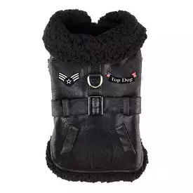 Black Top Dog Flight Coat