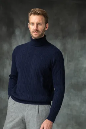 Blue turtleneck – Made in Italy