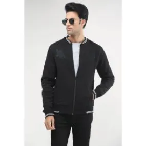 BRACKETS Unisex Zipper Black Men Jackets