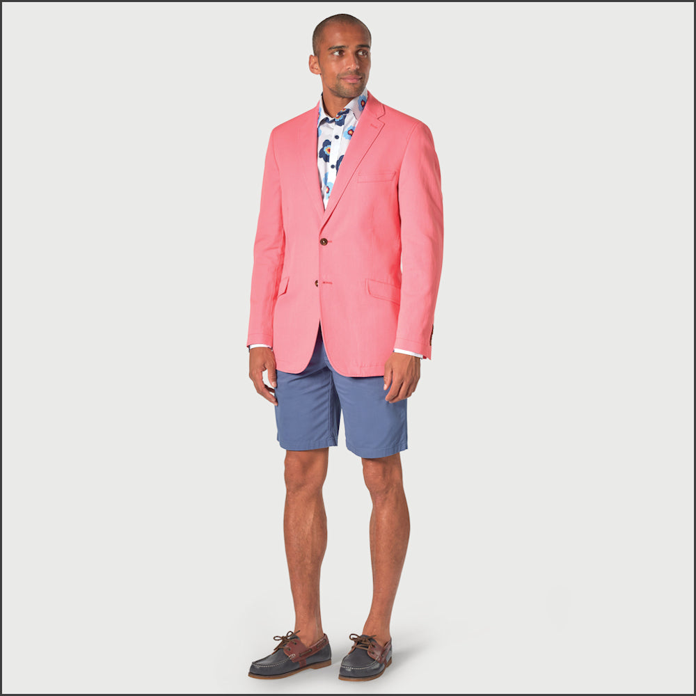 Brook Taverner Tatton Pink Cotton Linen Jacket <><>