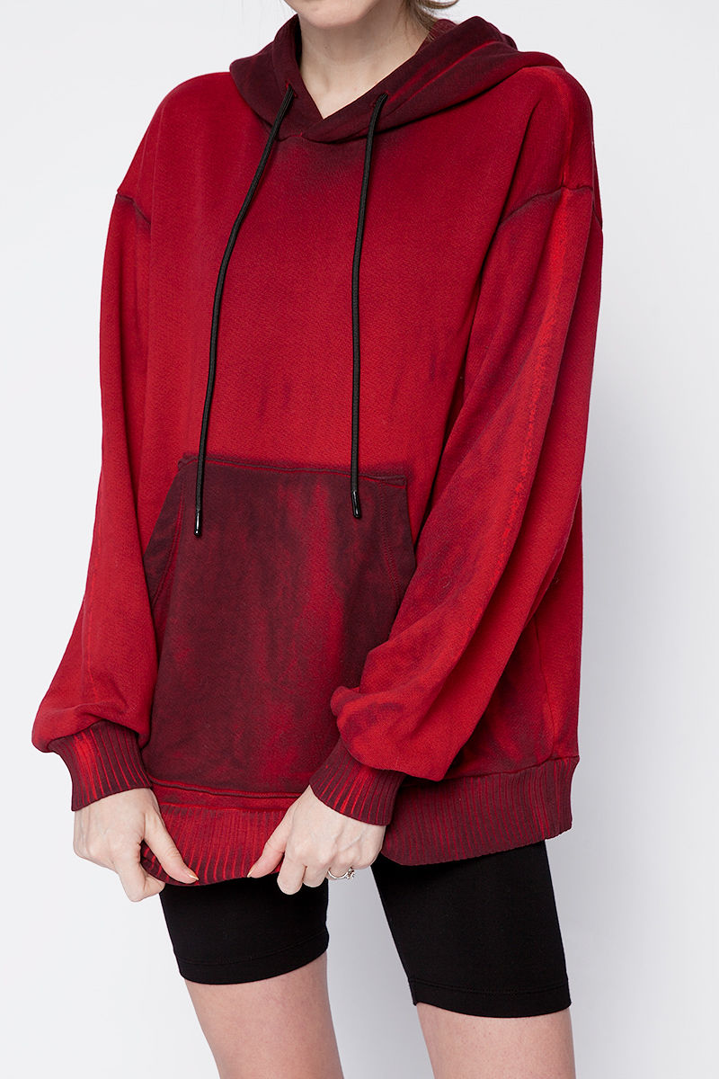 Brooklyn Oversized Hoodie in Ruby Mix