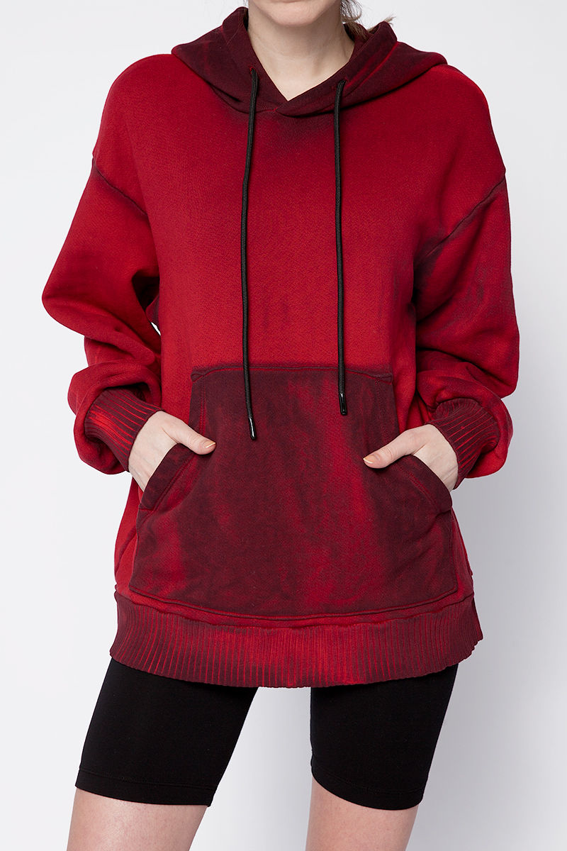 Brooklyn Oversized Hoodie in Ruby Mix