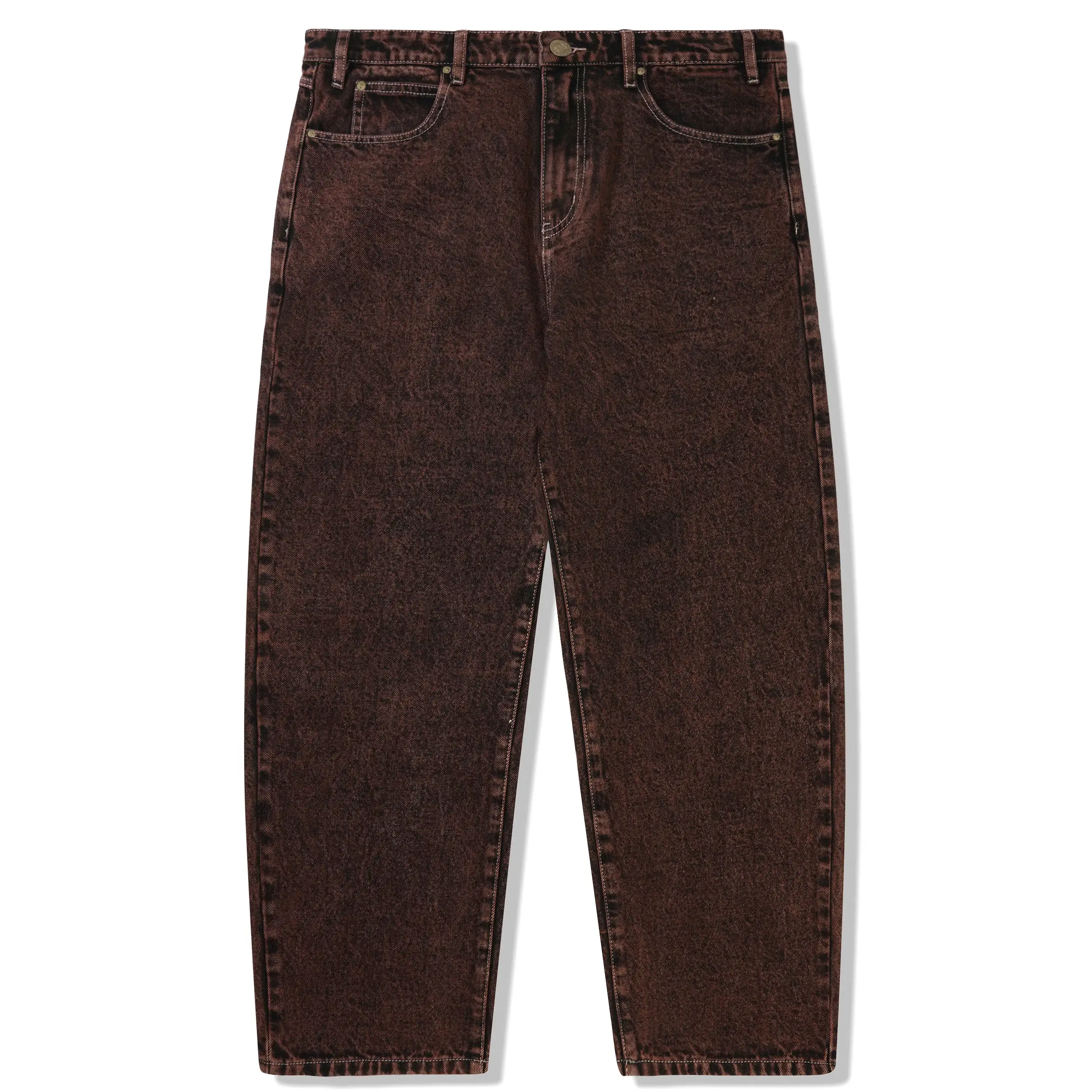 Butter Goods Applique Denim Jeans Acid Brown