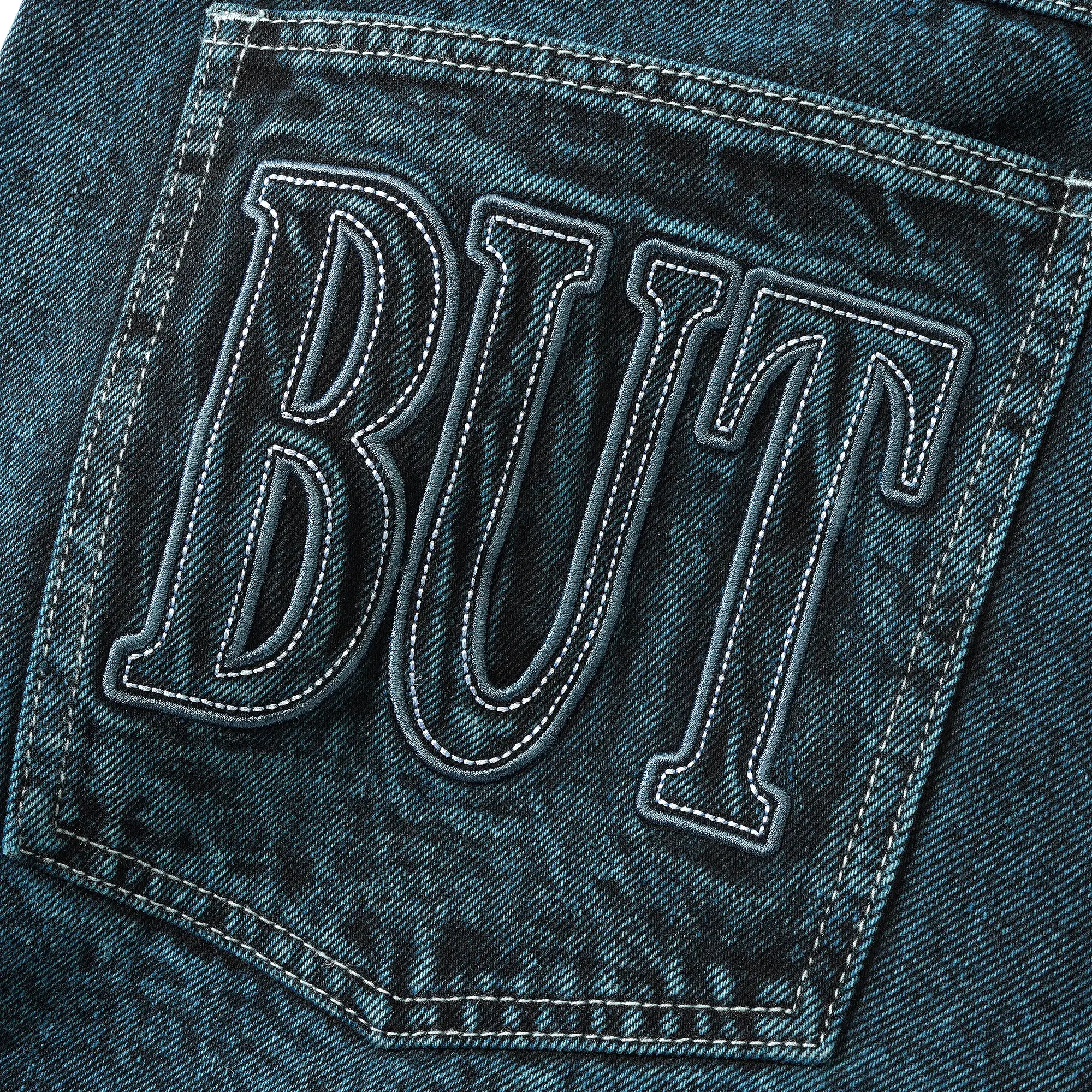 Butter Goods Applique Denim Jeans Acid Indigo