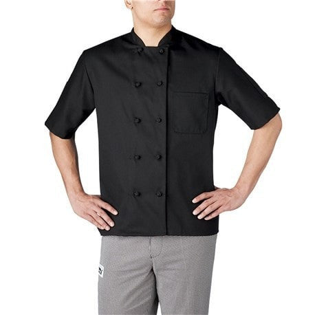 Chefwear Three Star Short Sleeve Cloth Knot Button Chef Jacket