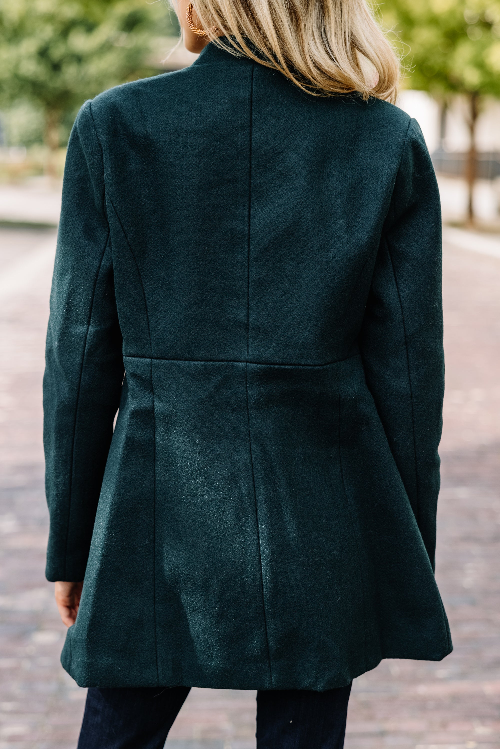 City Streets Hunter Green Coat