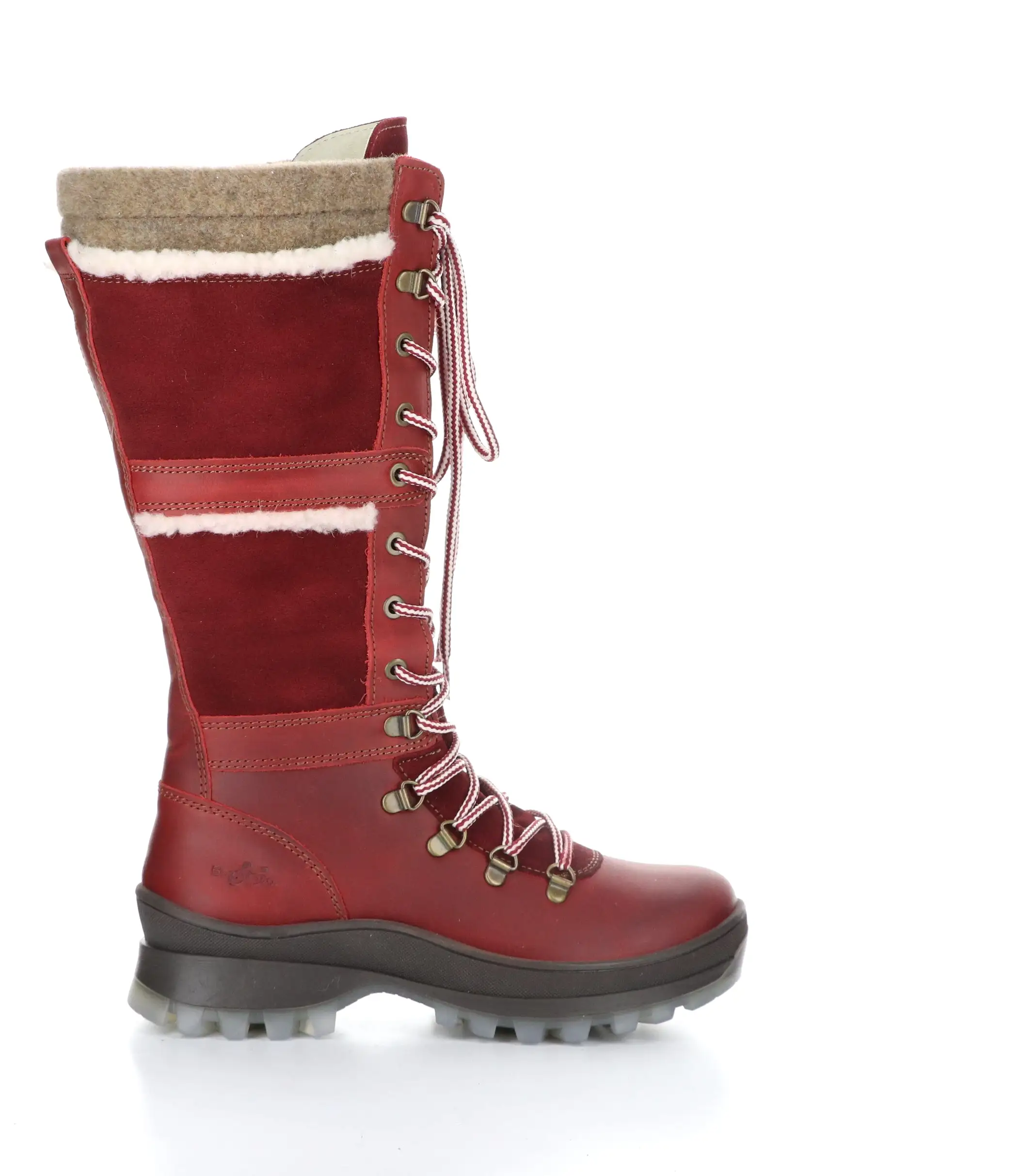 DAWS RED/SANGRIA/BEIGE Round Toe Boots