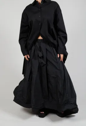 Dipped Hemline Skirt in Black