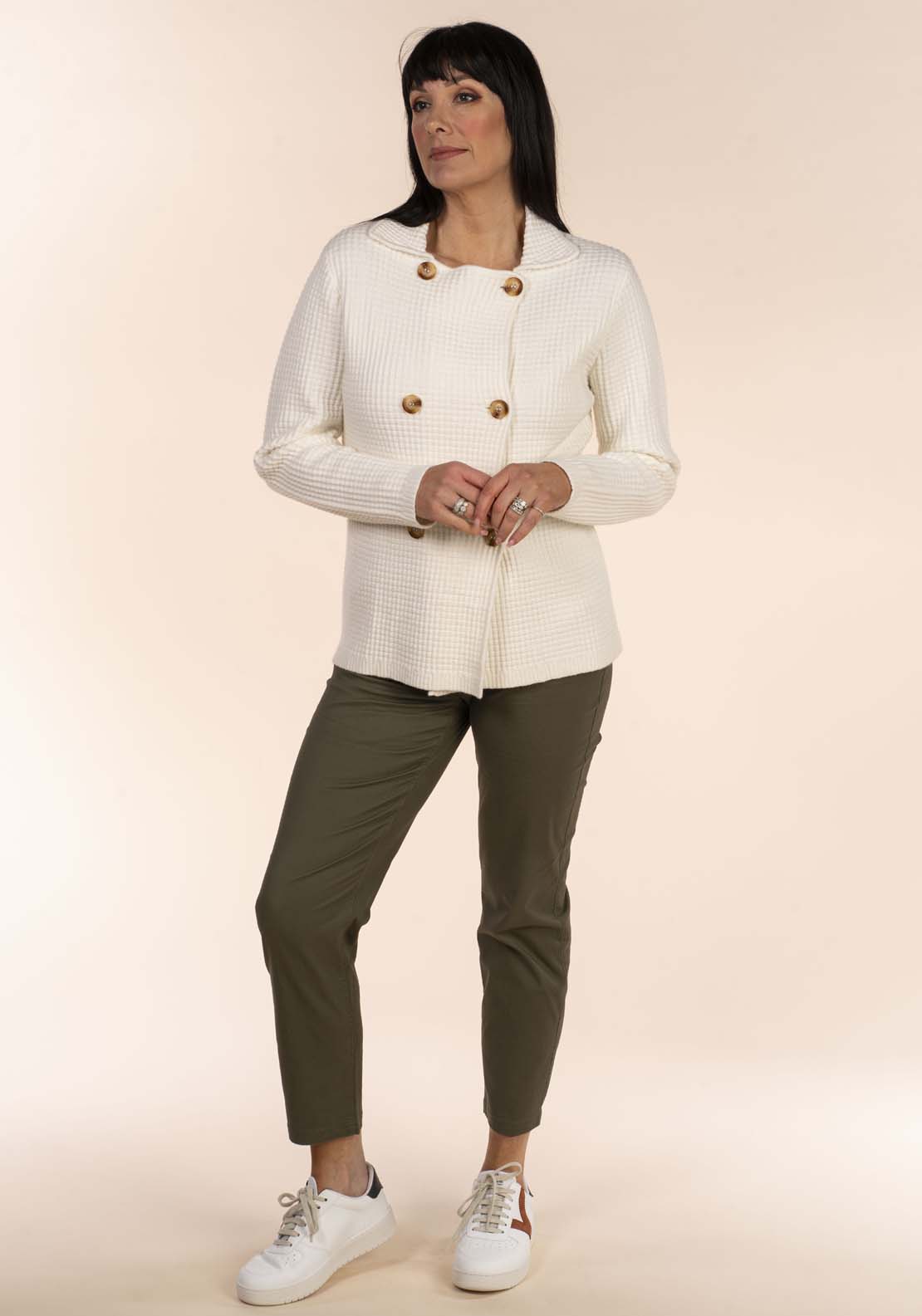 Double Breast Coat - Ivory