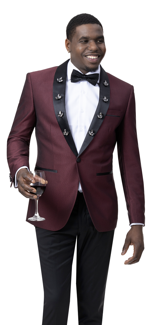 EJ Samuel Wine Blazer J77