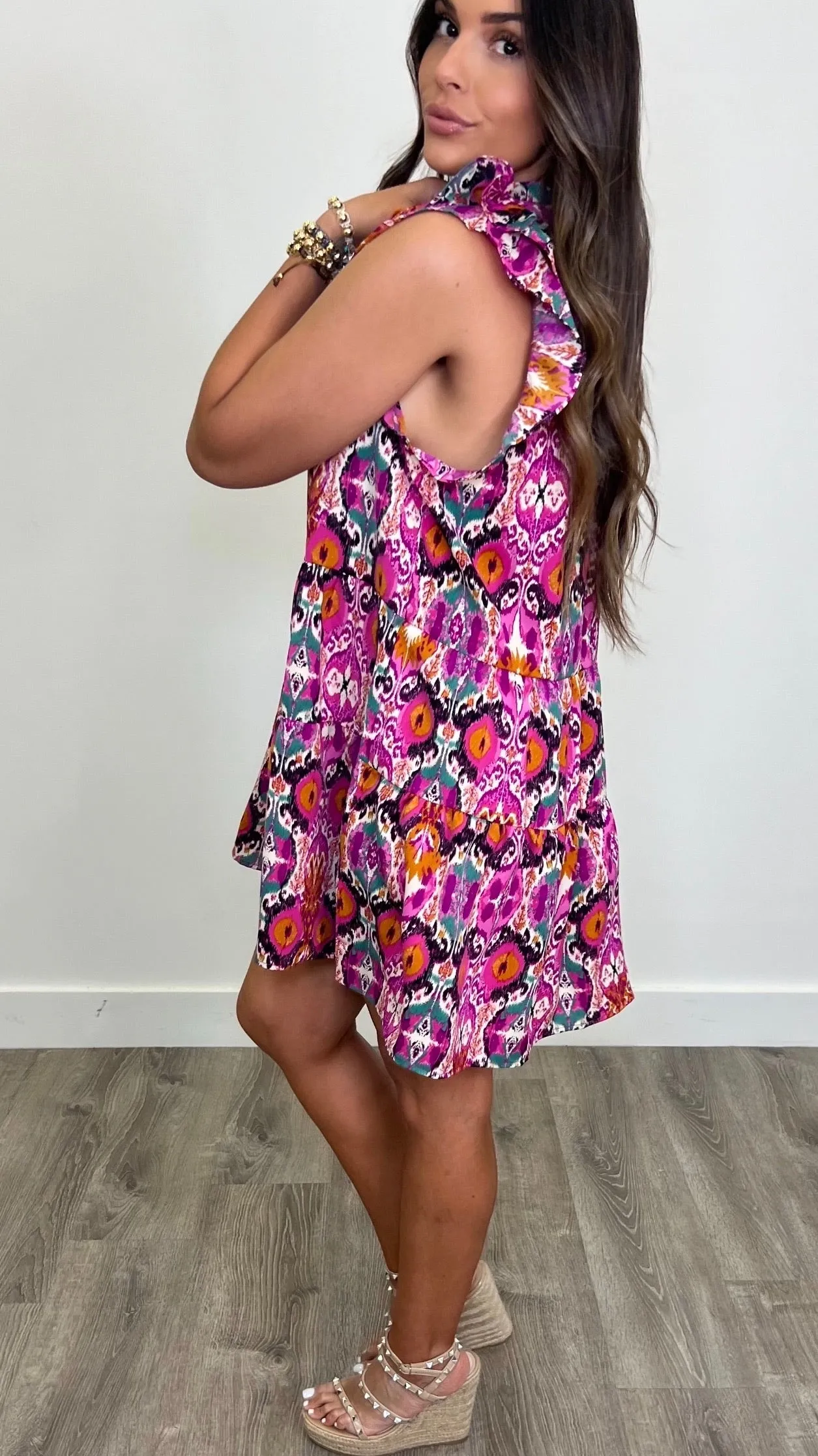 Emily Magenta Mix Sundress