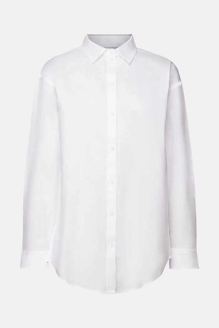 Esprit Poplin Shirt In White