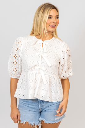 Eyelet Knot Top