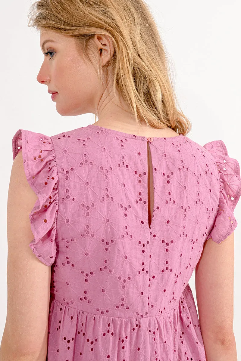 Eyelet Pink Dress