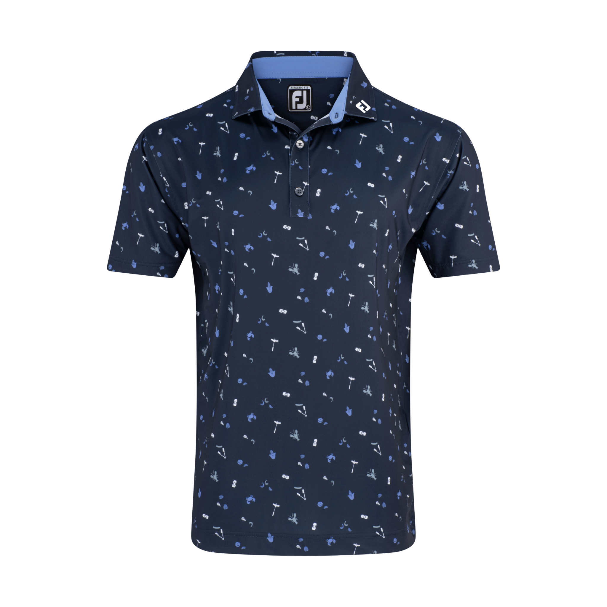 FootJoy Clam Bake Print Lisle Self Collar Polo