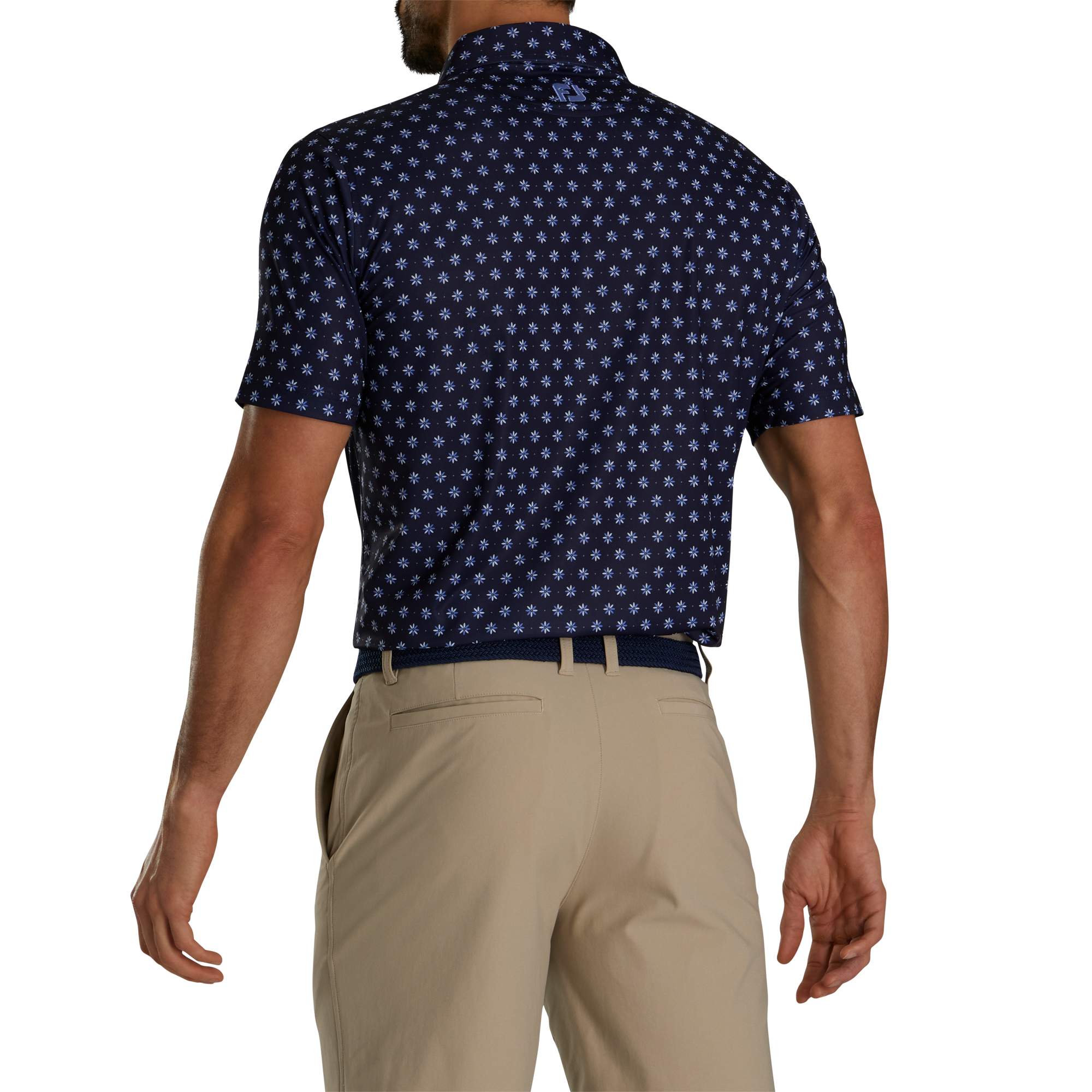 FootJoy Flower Foulard Lisle Self Collar Polo