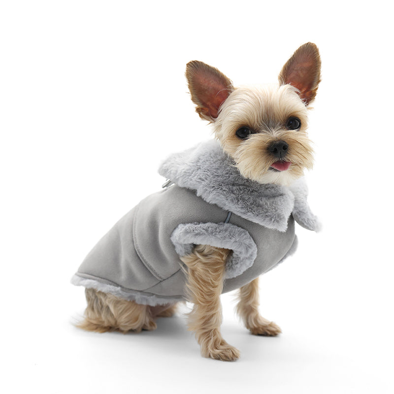 Furry Runner Coat Gray