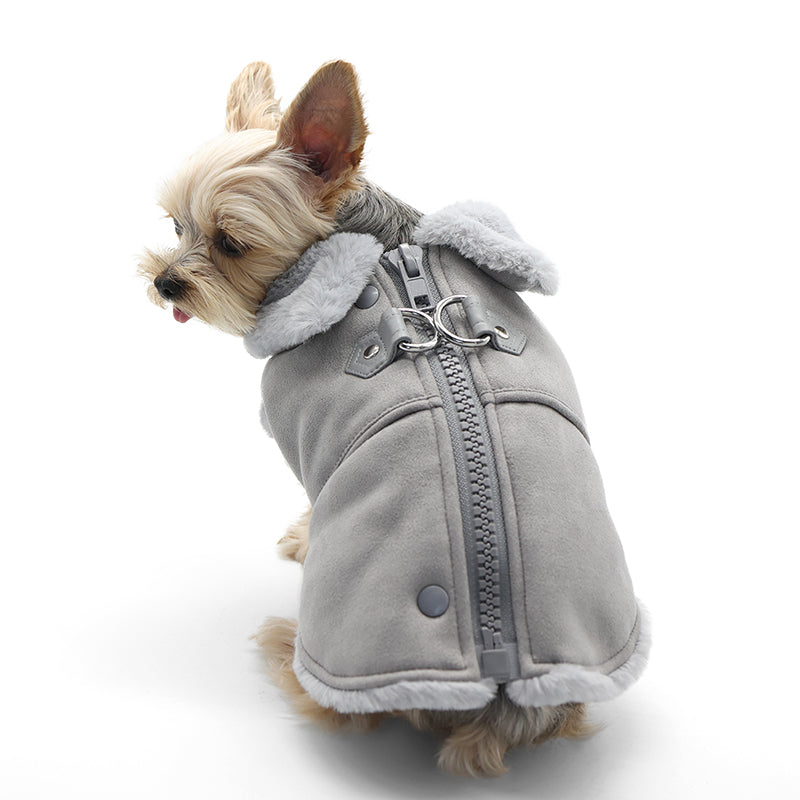 Furry Runner Coat Gray