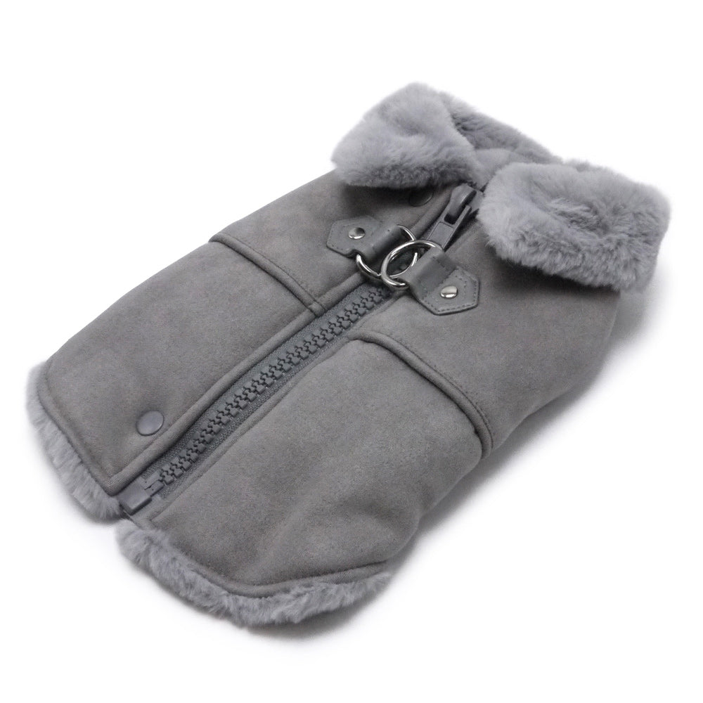 Furry Runner Coat Gray