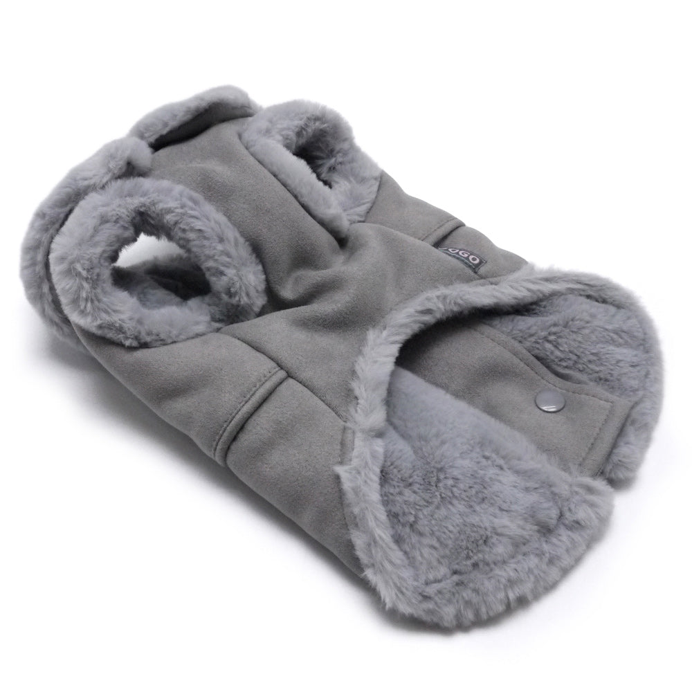 Furry Runner Coat Gray