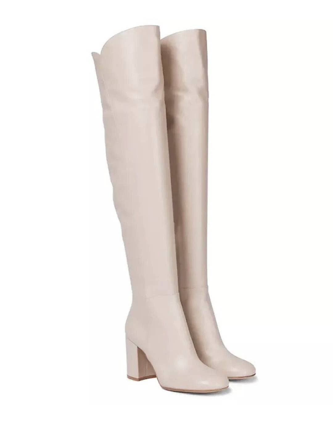 Genuine Leather Knee High Boots