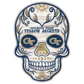 Georgia Tech Yellow Jackets 12'' Sugar Skull Sign