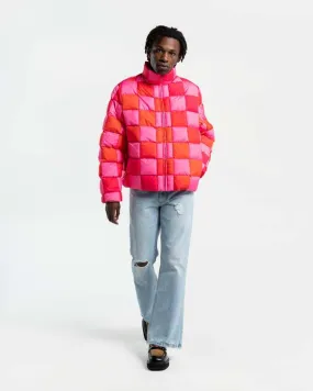 Gradient Puffer Coat - Pink