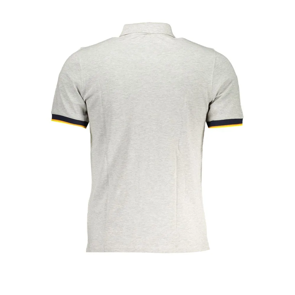 Gray Cotton Polo Shirt