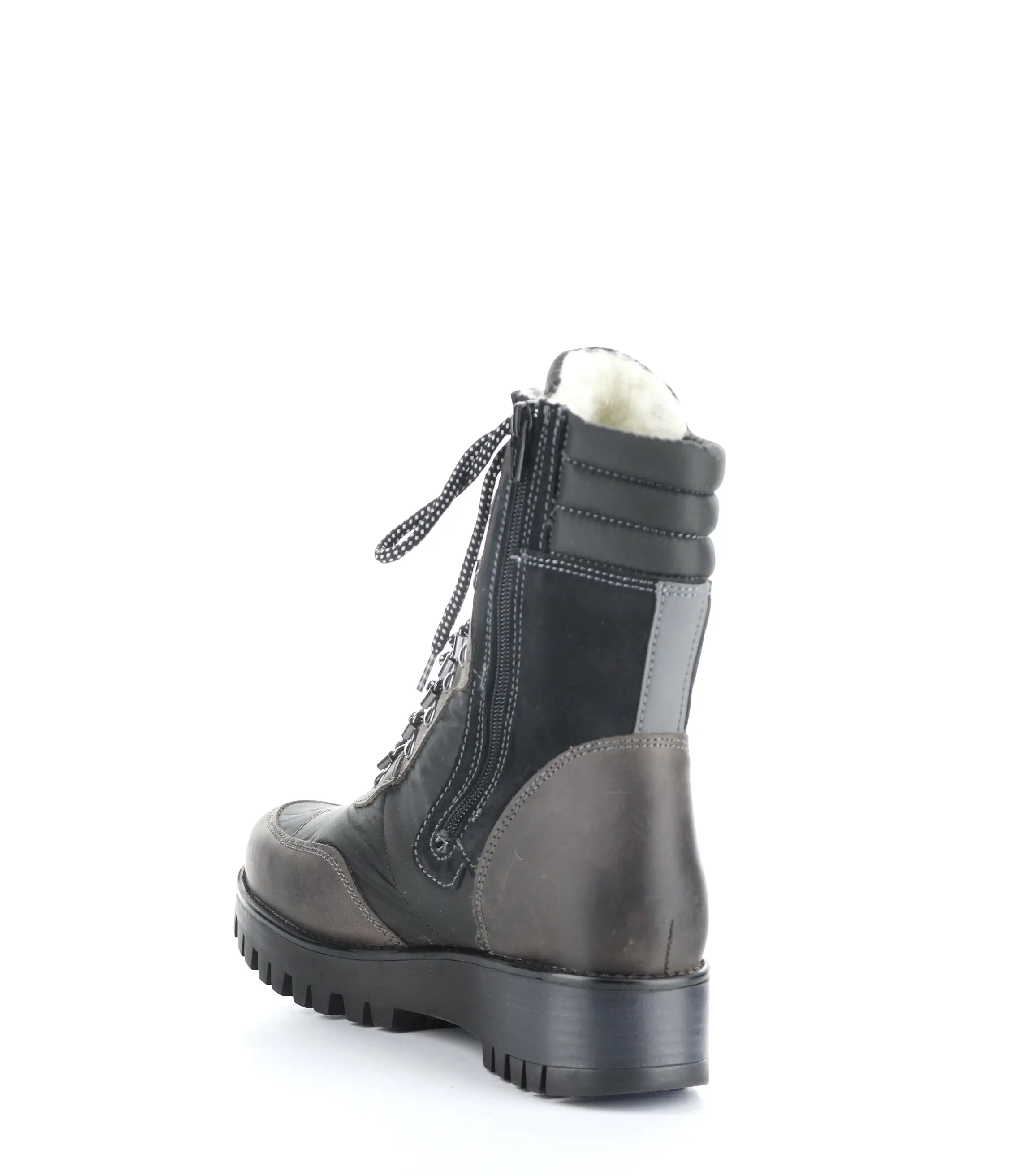 GREER PRIMA GREY/BLACK Round Toe Boots