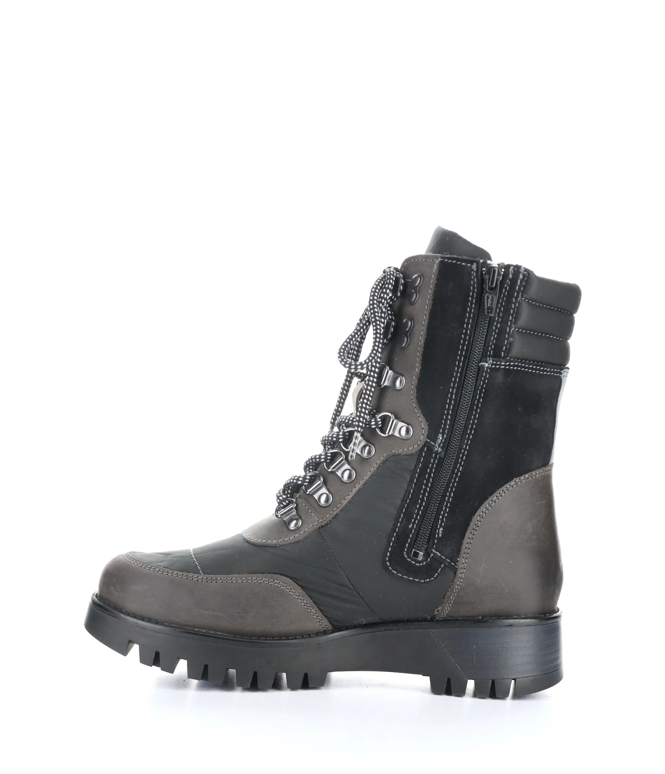 GREER PRIMA GREY/BLACK Round Toe Boots