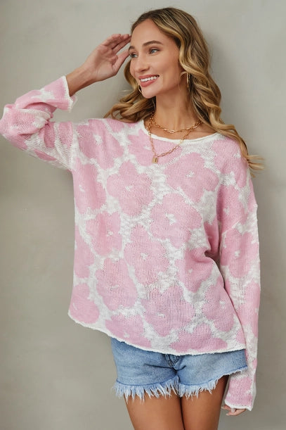 Grier Flower Pattern Sweater