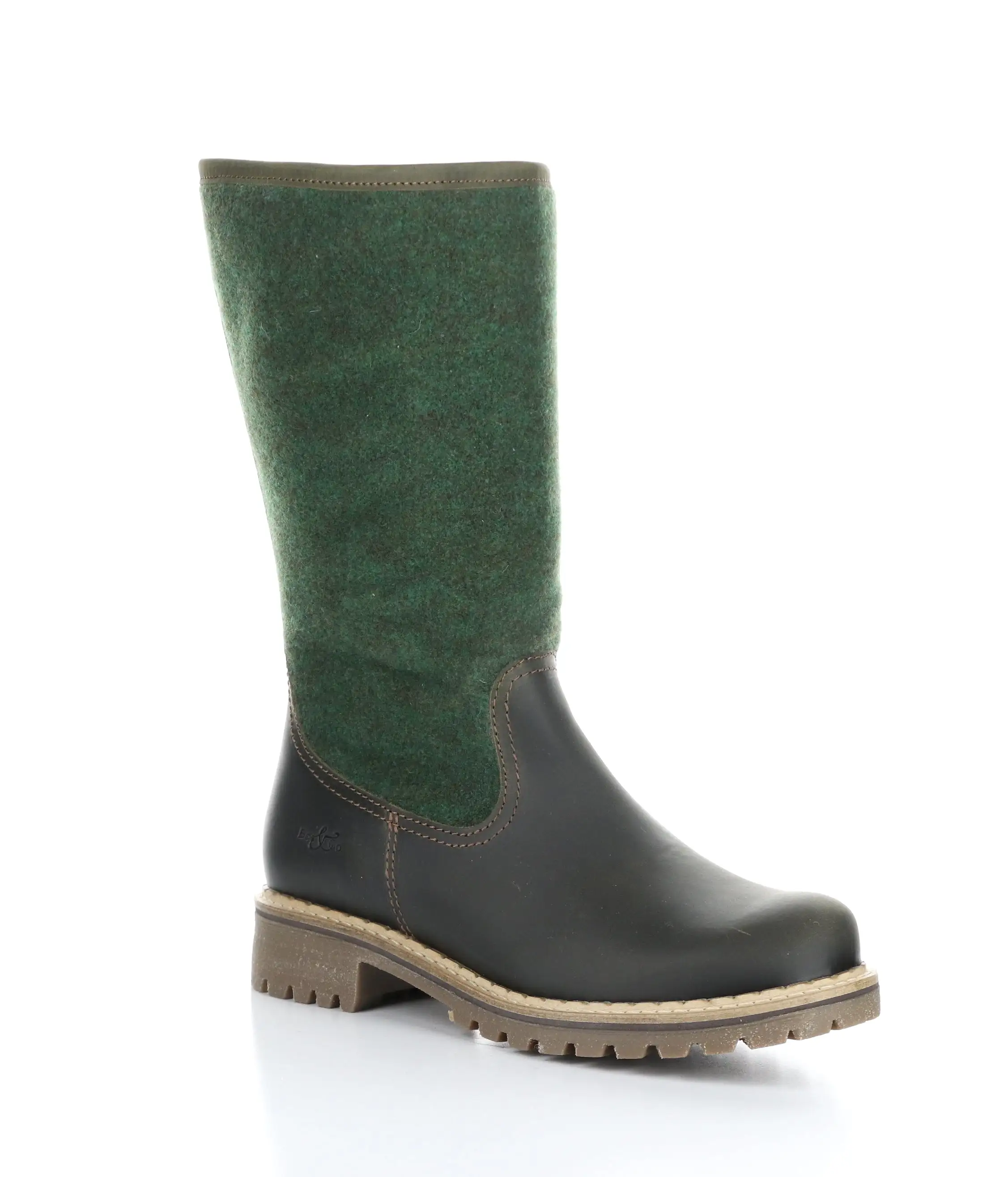 HANAH OLIVE Round Toe Boots