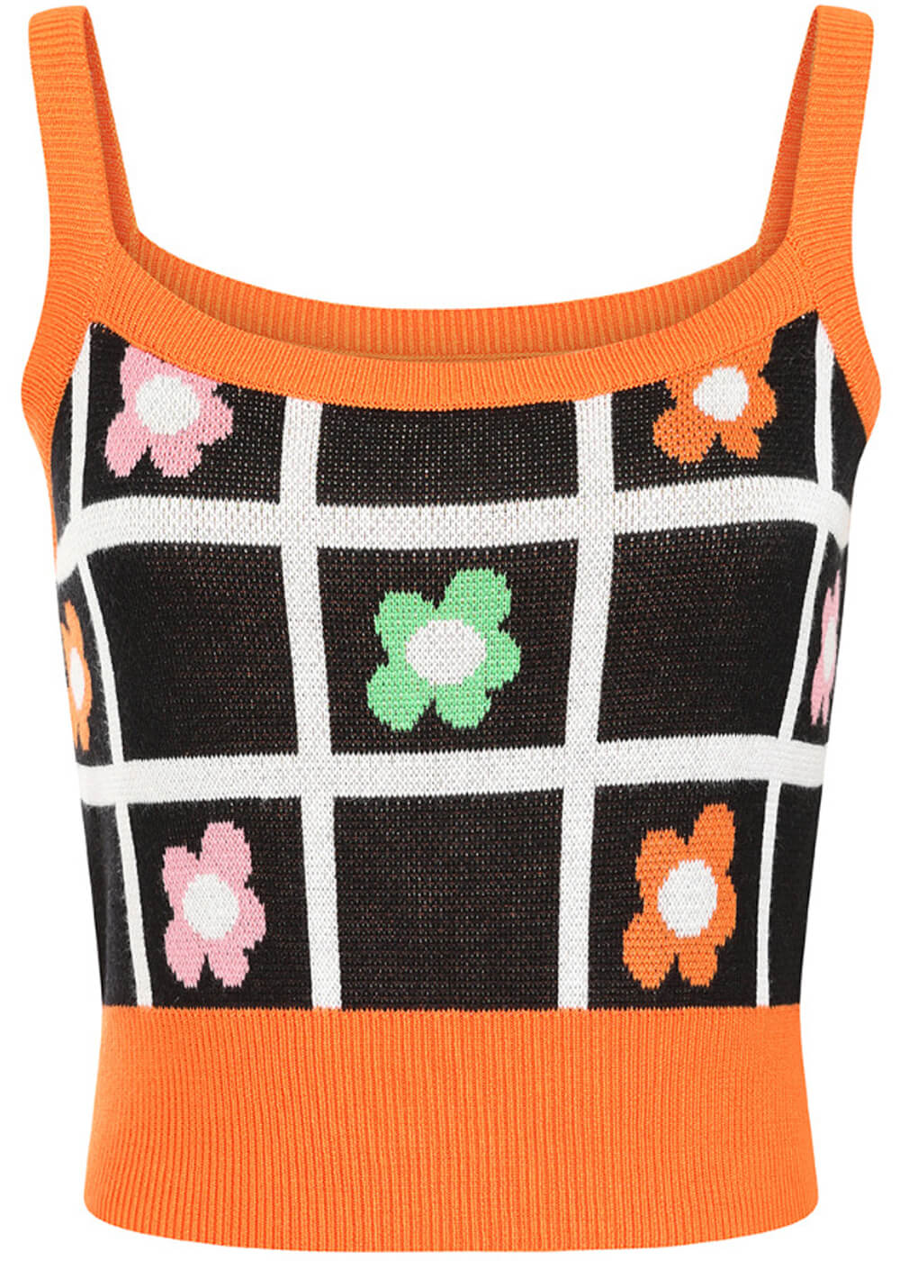 Hell Bunny Oopsie Daisy 60's Top Black