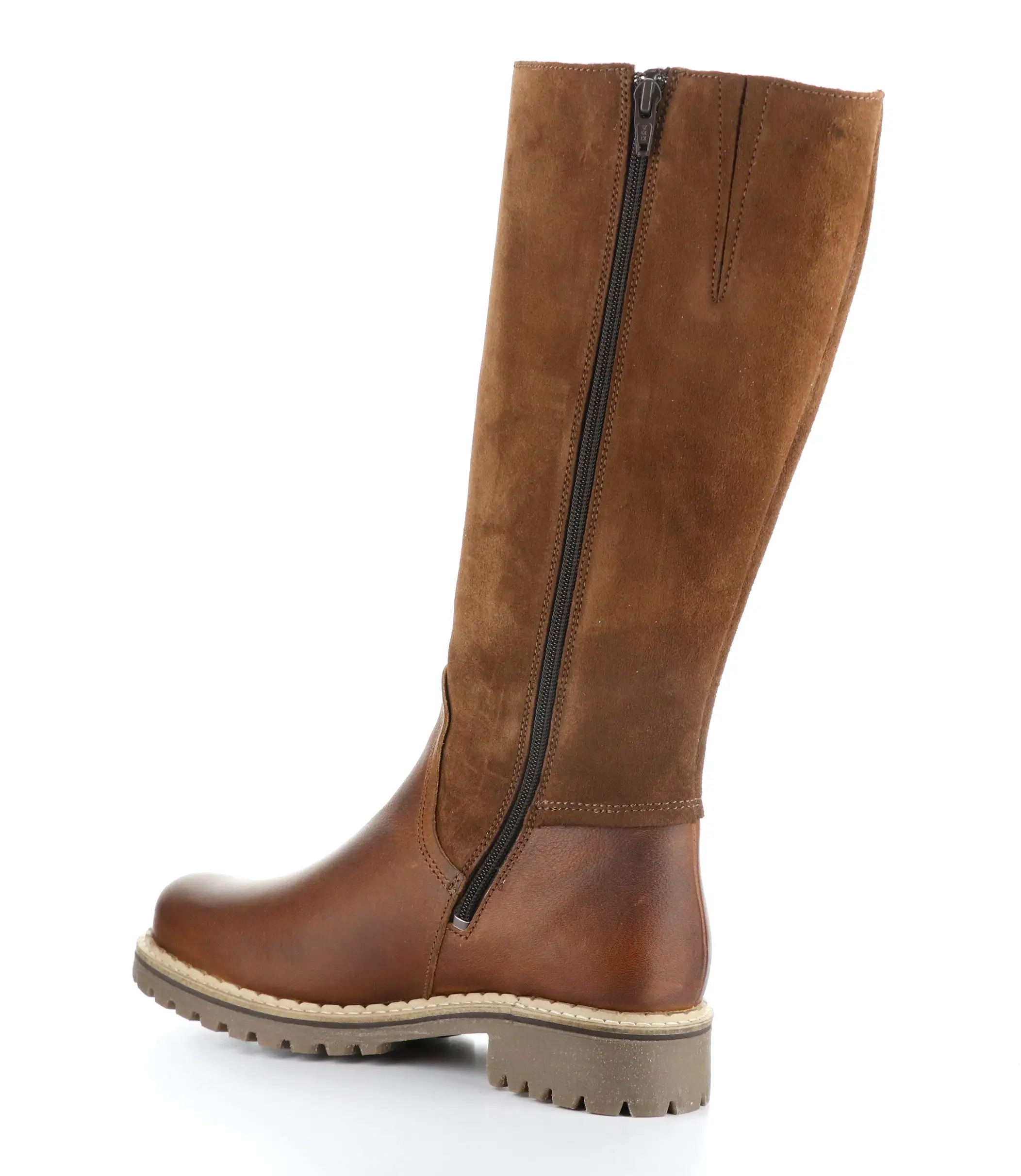 HUDSON COGNAC/REDWOOD Round Toe Boots