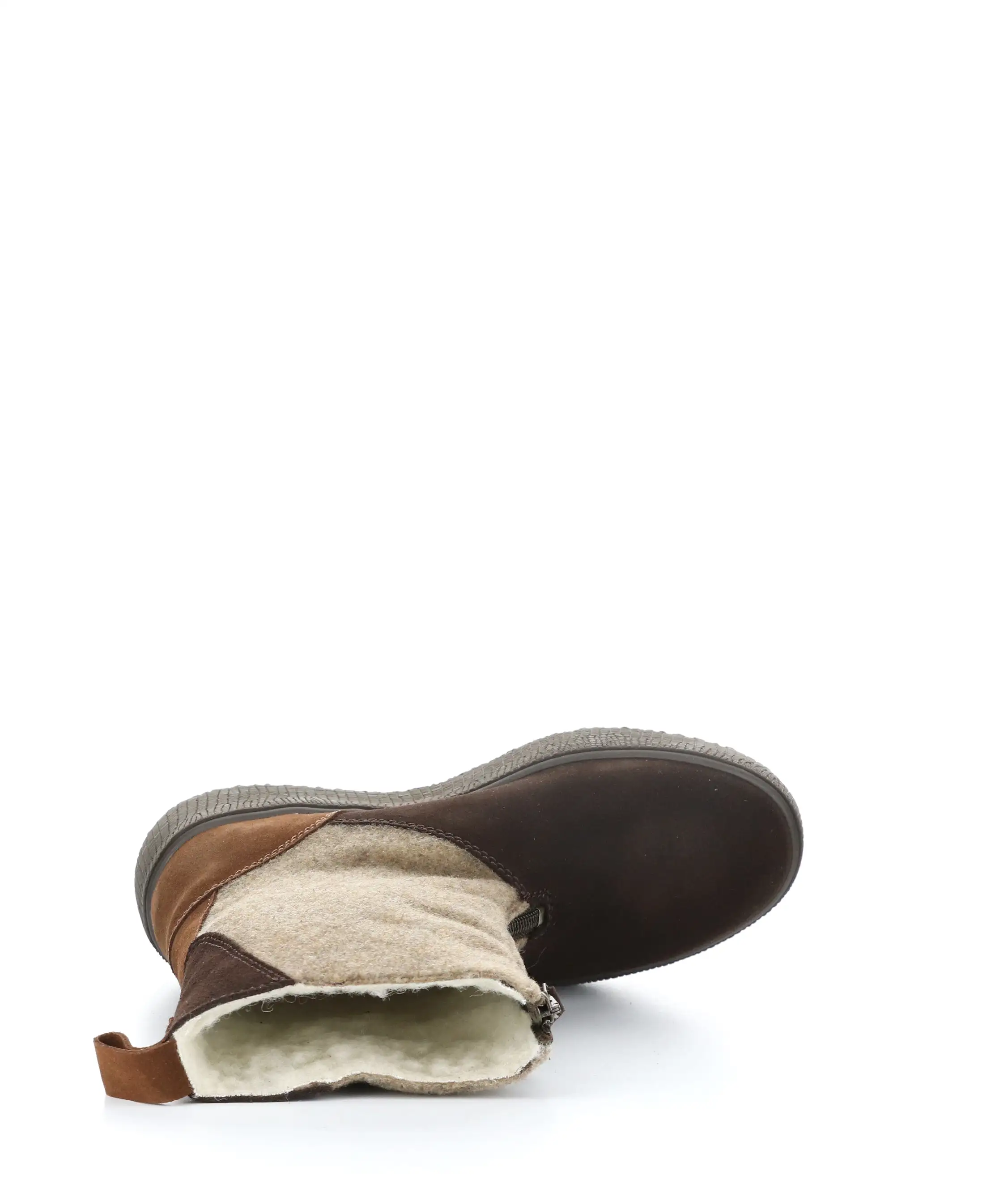 IGNITE COFFEE/BEIGE/NUT Round Toe Boots