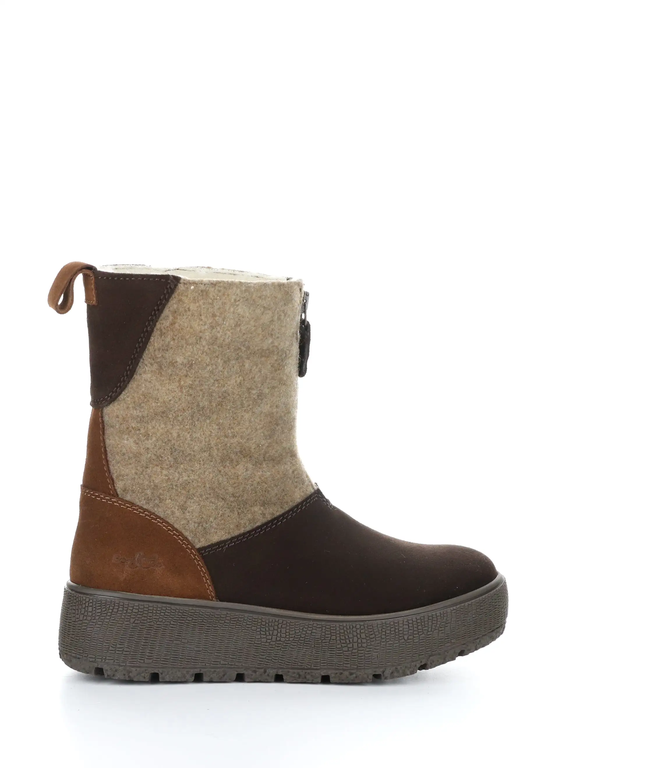 IGNITE COFFEE/BEIGE/NUT Round Toe Boots